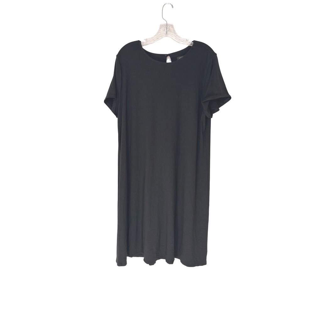 J. Jill Wearever Collection Dress Black Short Sleeve Basic Business Casual Large